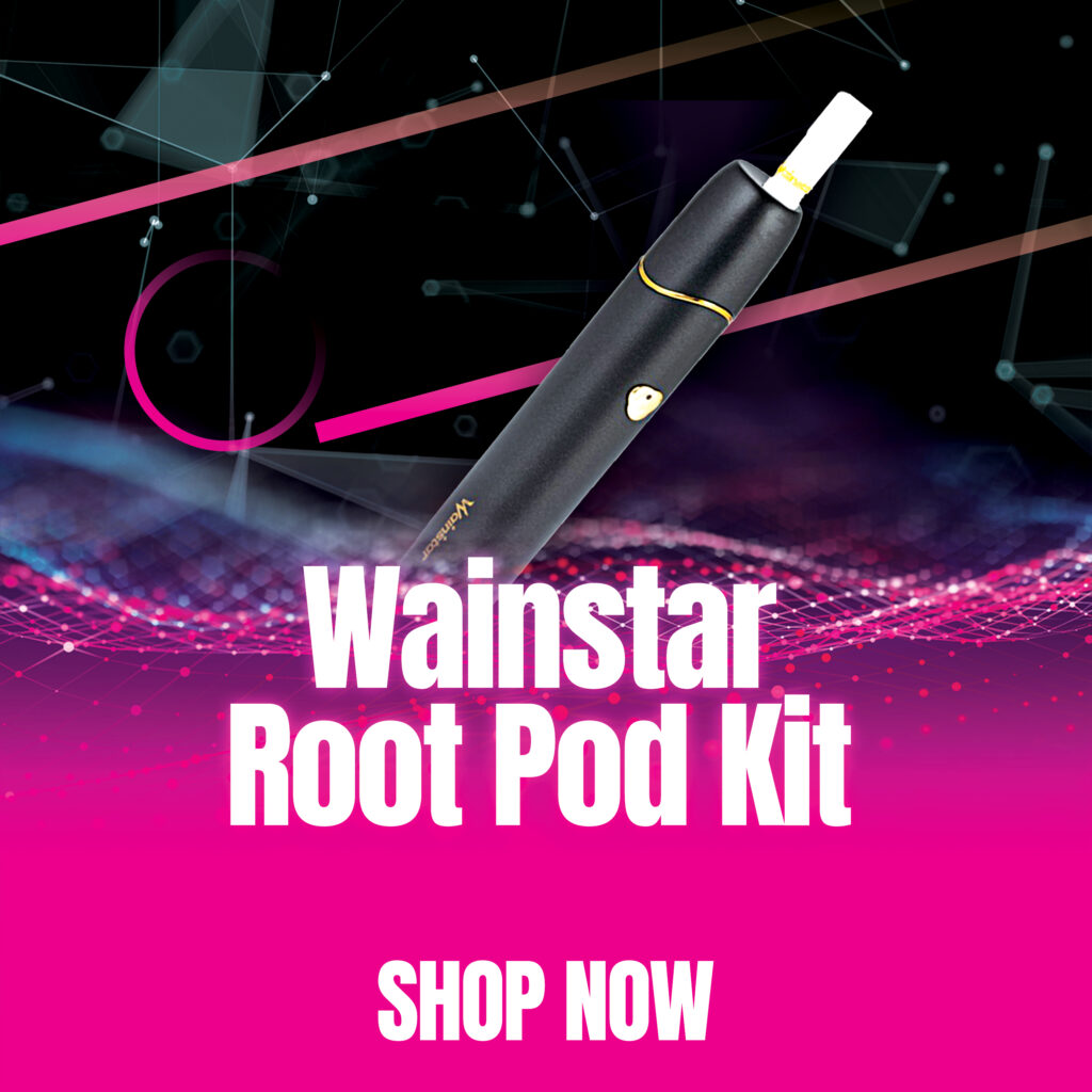 Wainstar Root Pod Kit at Trippinsmokers, the best vape shop in the USA, offering sleek design and advanced performance.

